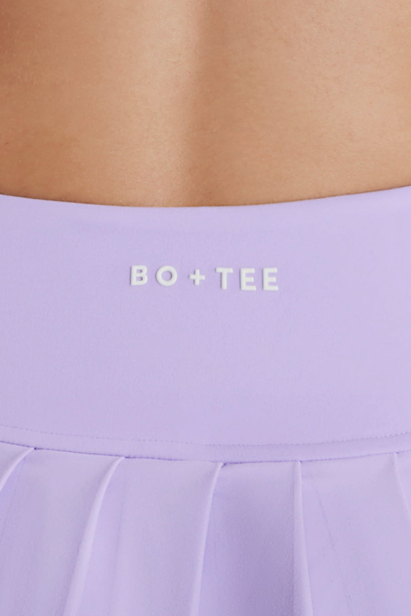 Soft Active Low-Rise Pleated Tennis Skort in Lilac